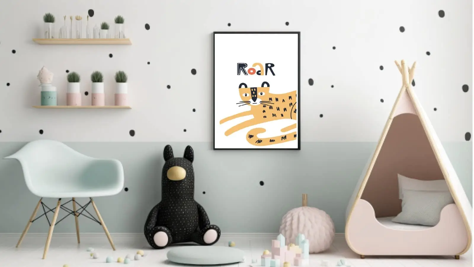 Playful Roaring Cheetah Plakat