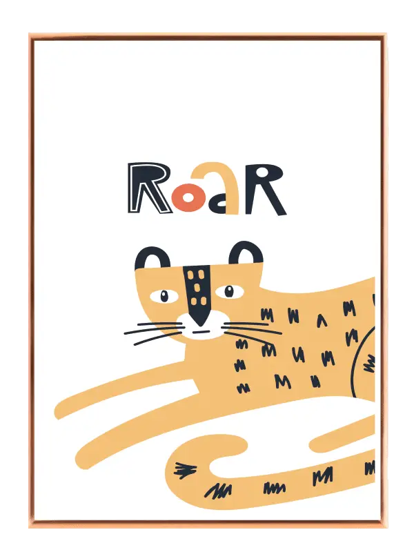 Playful Roaring Cheetah Plakat