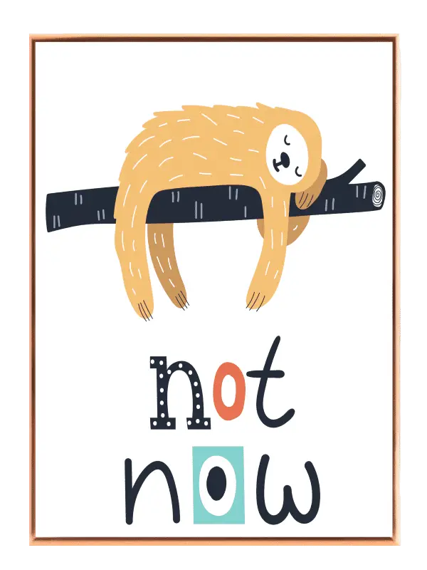 Sleepy Sloth Cozy Nap Plakat