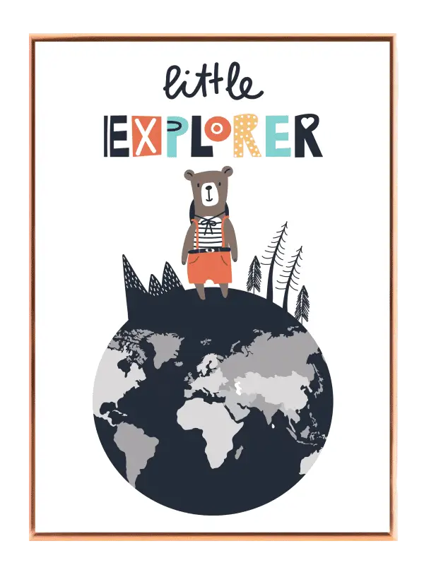 Curious Little World Explorer Plakat
