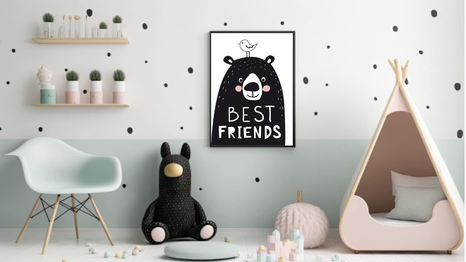 Happy Bear Best Friends Plakat