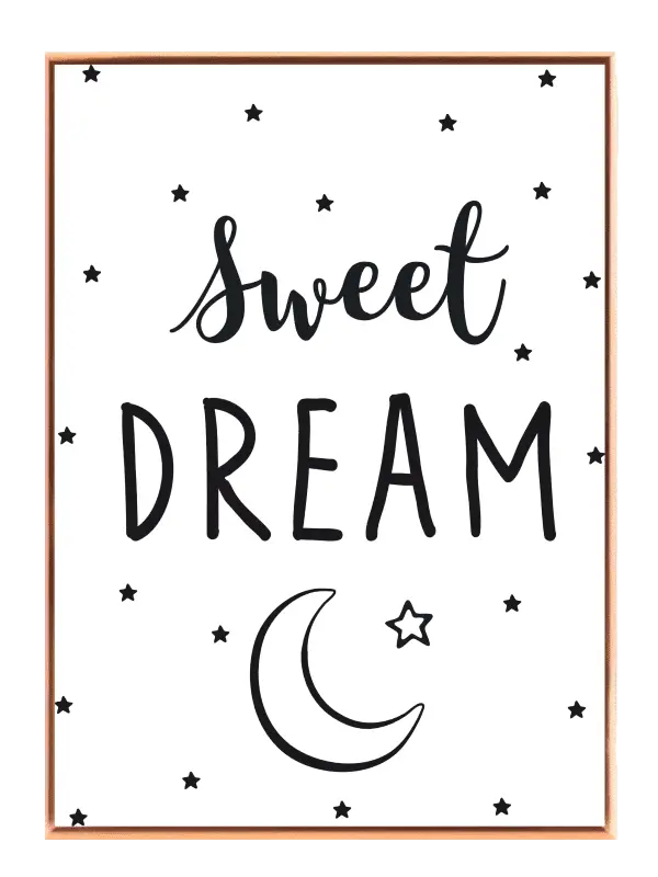 Sweet Dream Nursery Quote Plakat