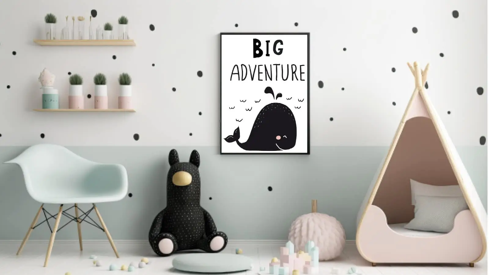 Playful Whale Big Adventure Plakat