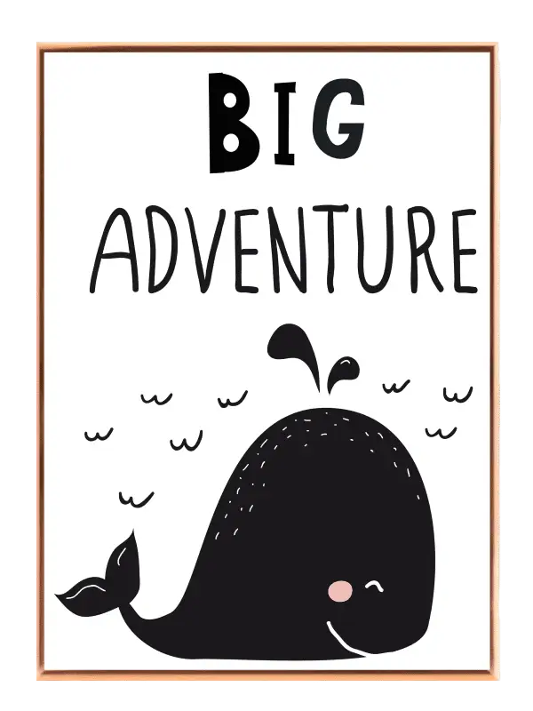 Playful Whale Big Adventure Plakat