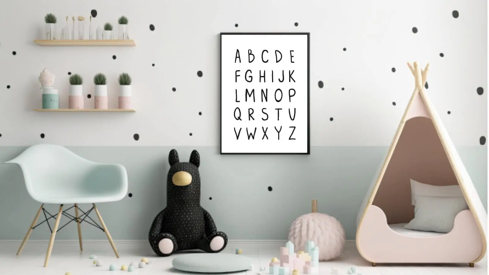 Playful Uppercase Alphabet Plakat