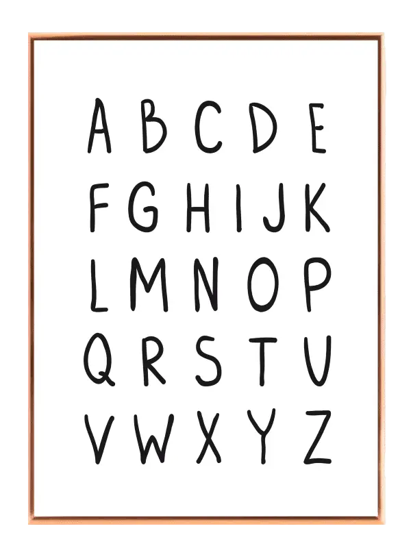 Playful Uppercase Alphabet Plakat
