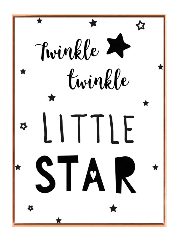 Twinkle Little Star Quote Plakat