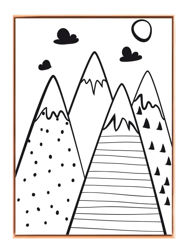 Playful Mountain Shapes Plakat