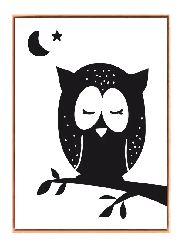 Gentle Sleeping Owl Plakat