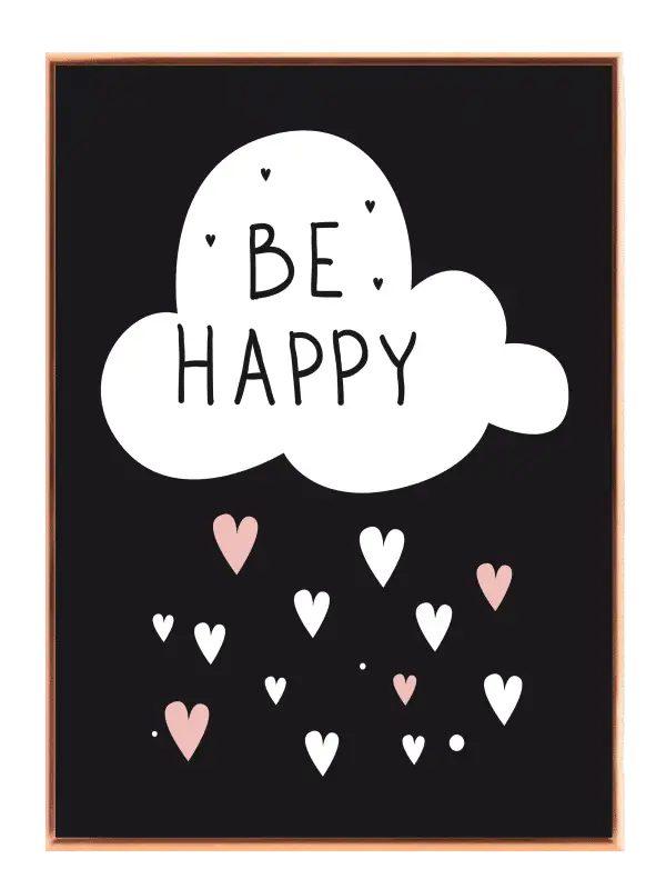 Be Happy Gentle Quote Plakat