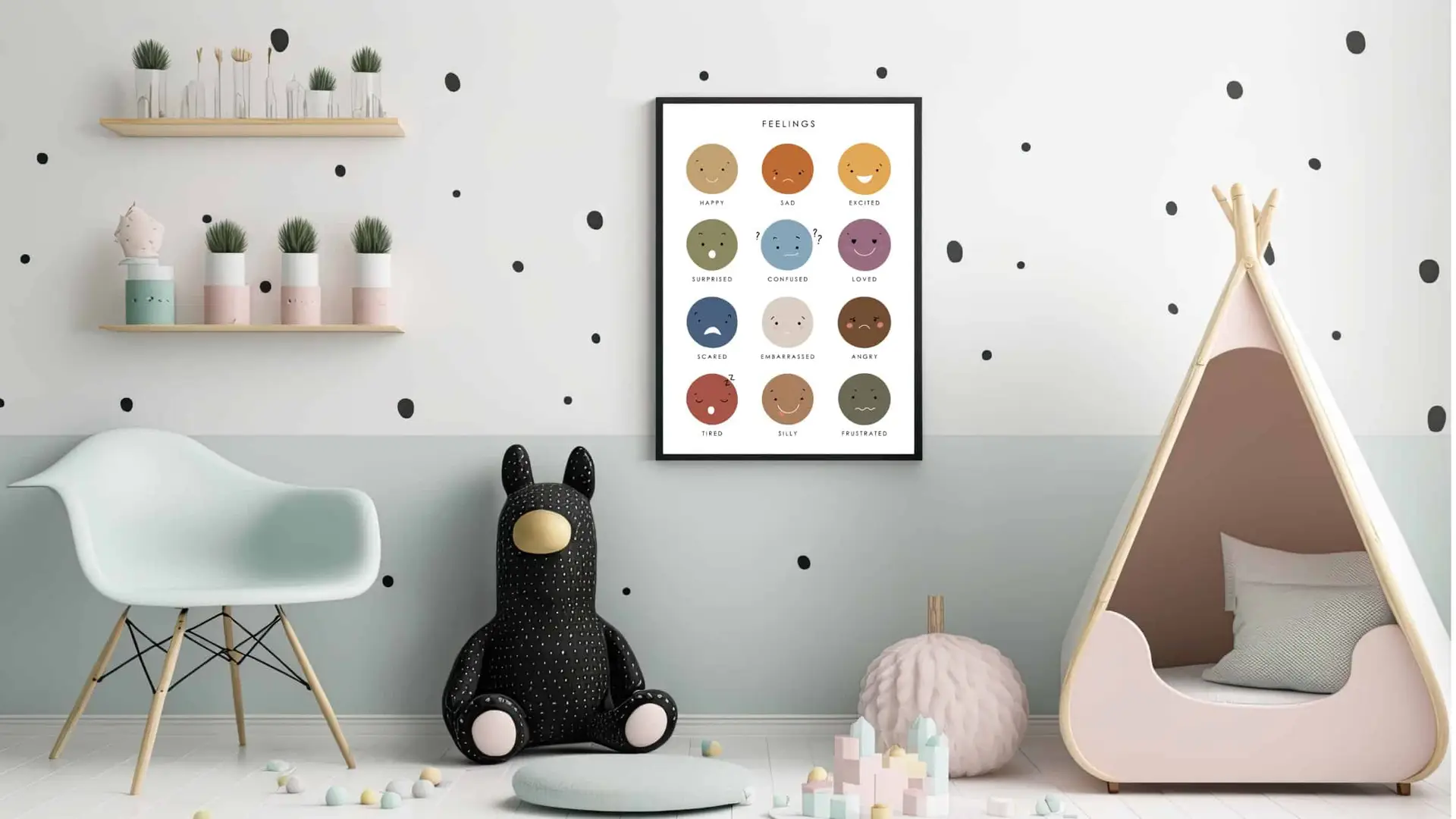 Playful Emotions Faces Chart Plakat