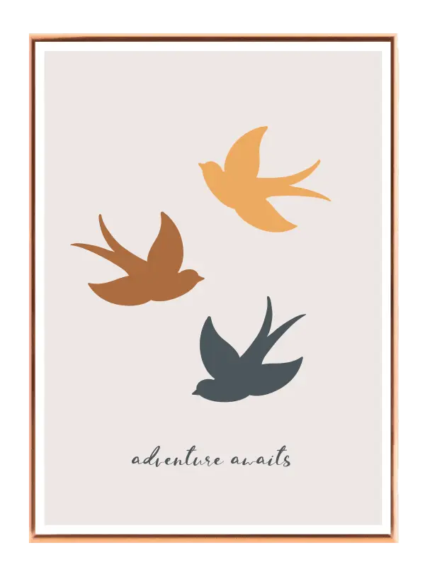 Playful Flying Birds Adventure Plakat