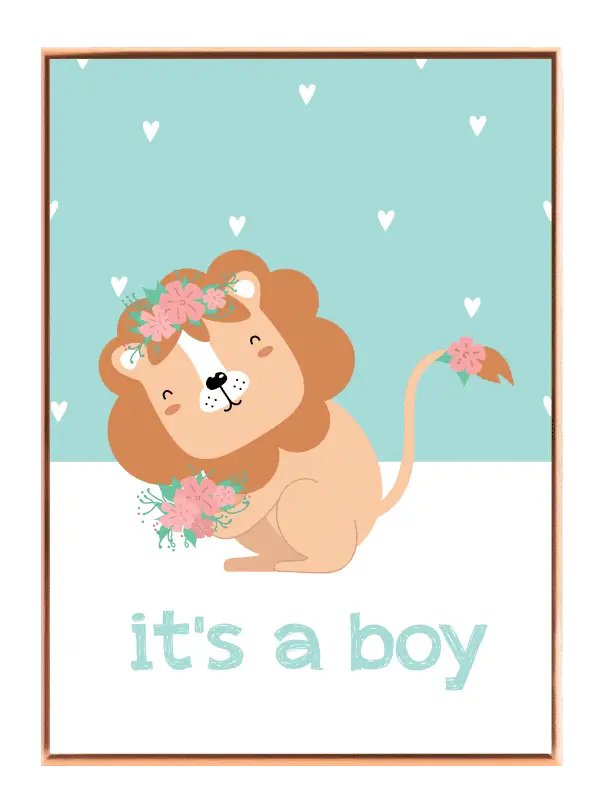 Gentle Lion Baby Celebration Plakat
