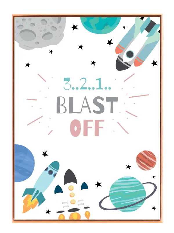 Playful Blast Off Rocket Plakat