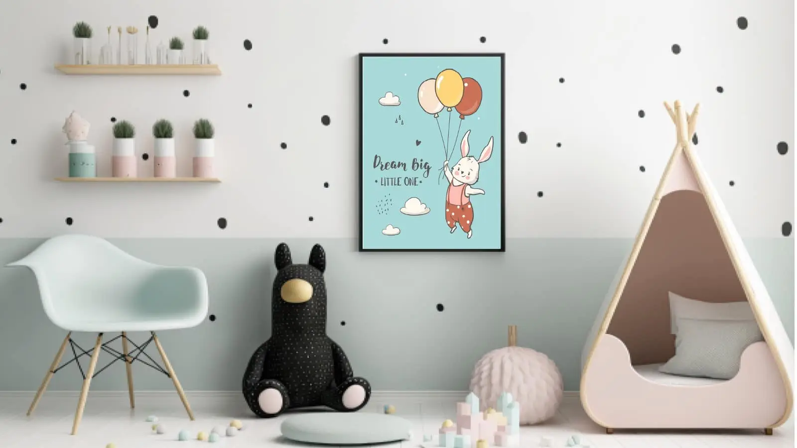 Dreamy Bunny Balloon Adventure Plakat