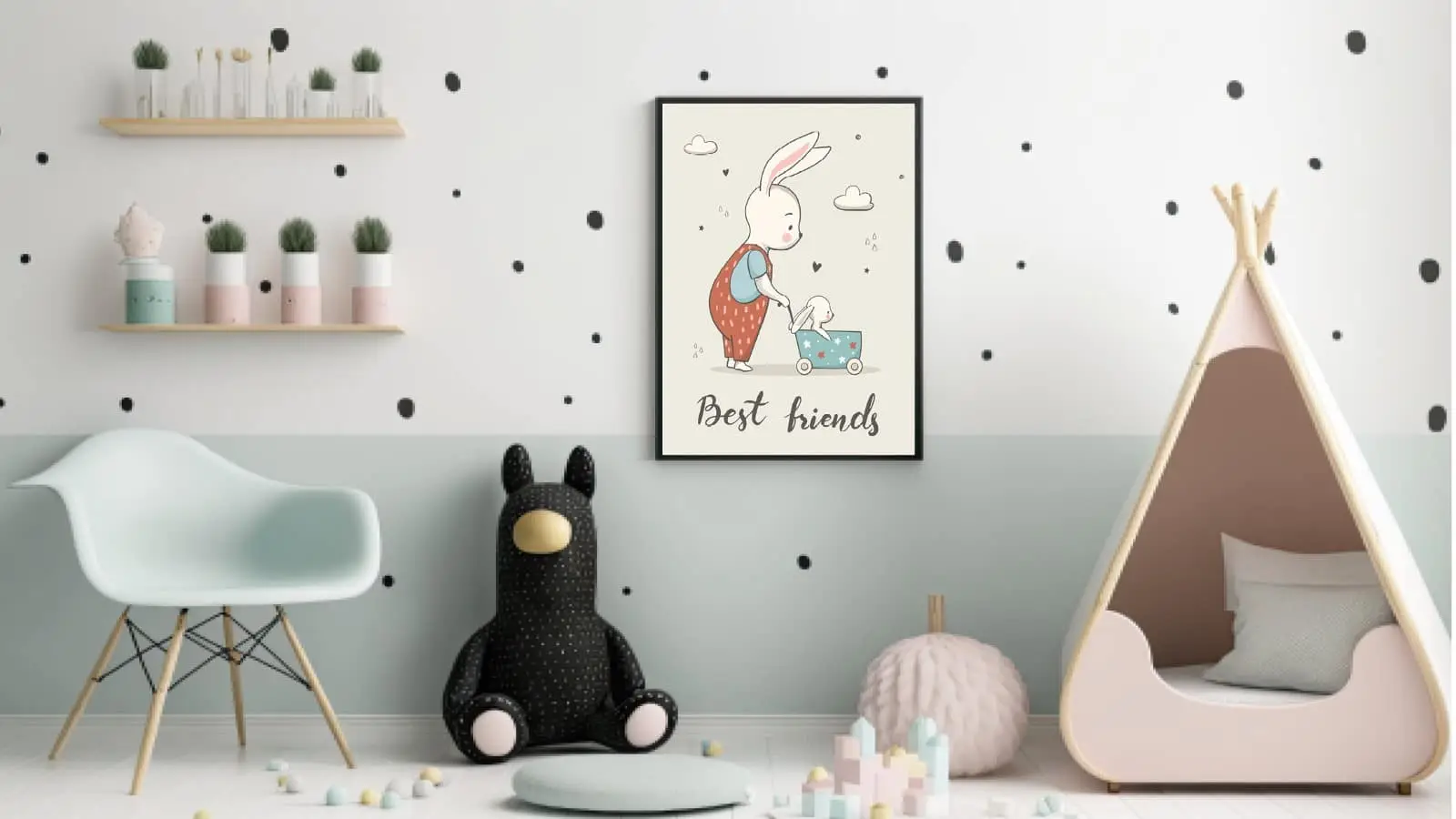 Gentle Bunny Best Friends Plakat