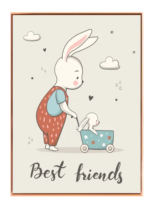 Gentle Bunny Best Friends Plakat
