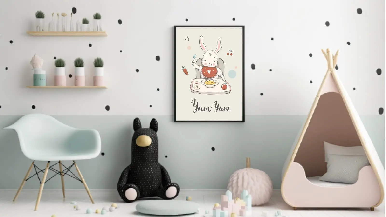 Cozy Bunny Mealtime Plakat