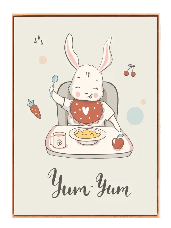 Cozy Bunny Mealtime Plakat