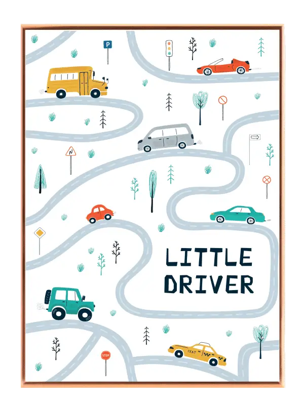 Playful Little Driver Cars Plakat