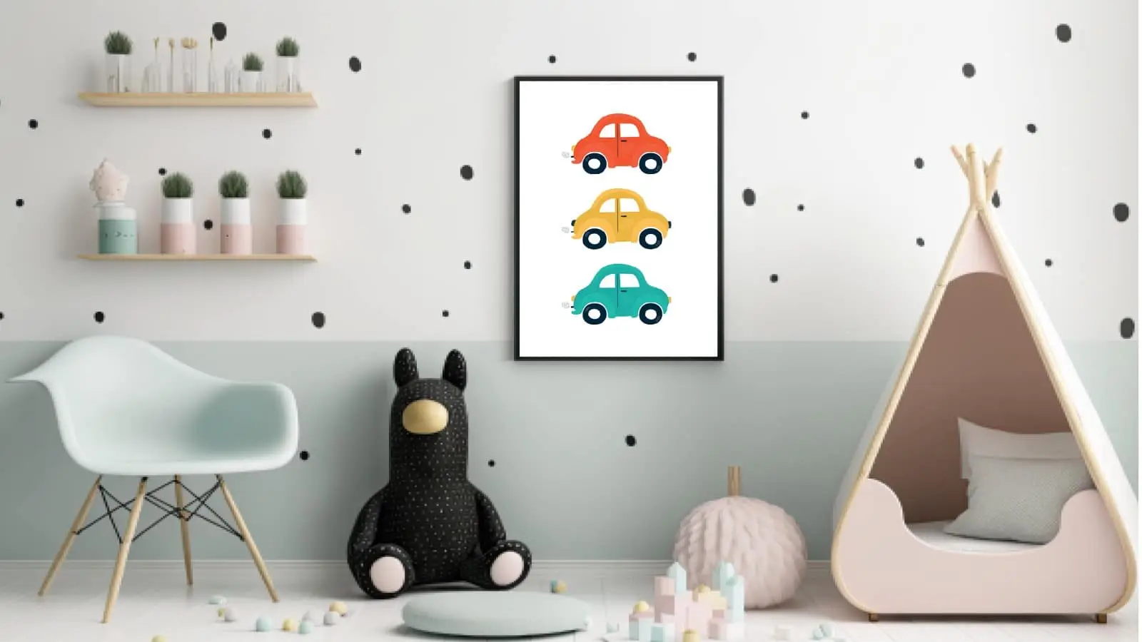 Playful Trio Of Vintage Cars Plakat