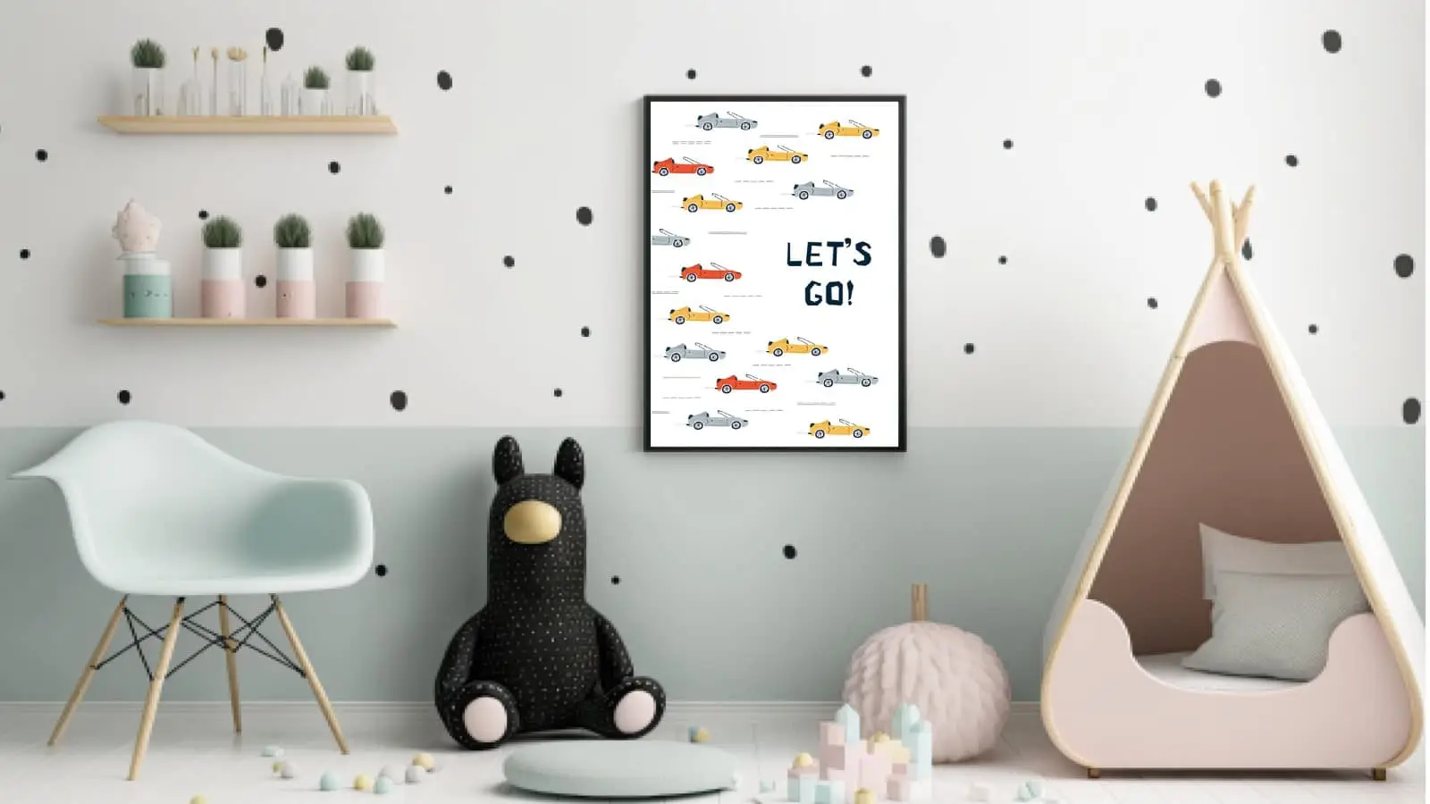 Playful Racing Sports Cars Plakat