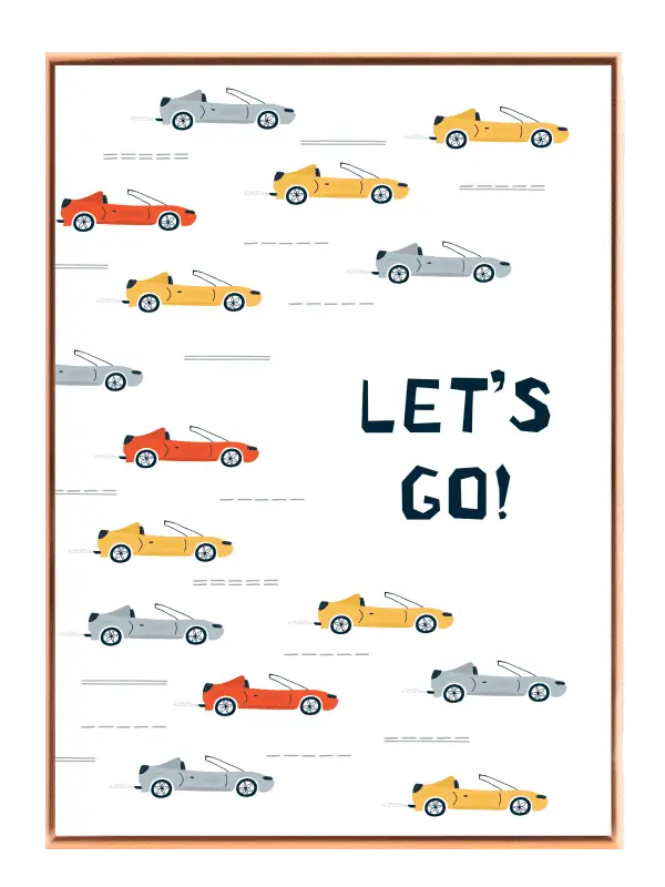 Playful Racing Sports Cars Plakat