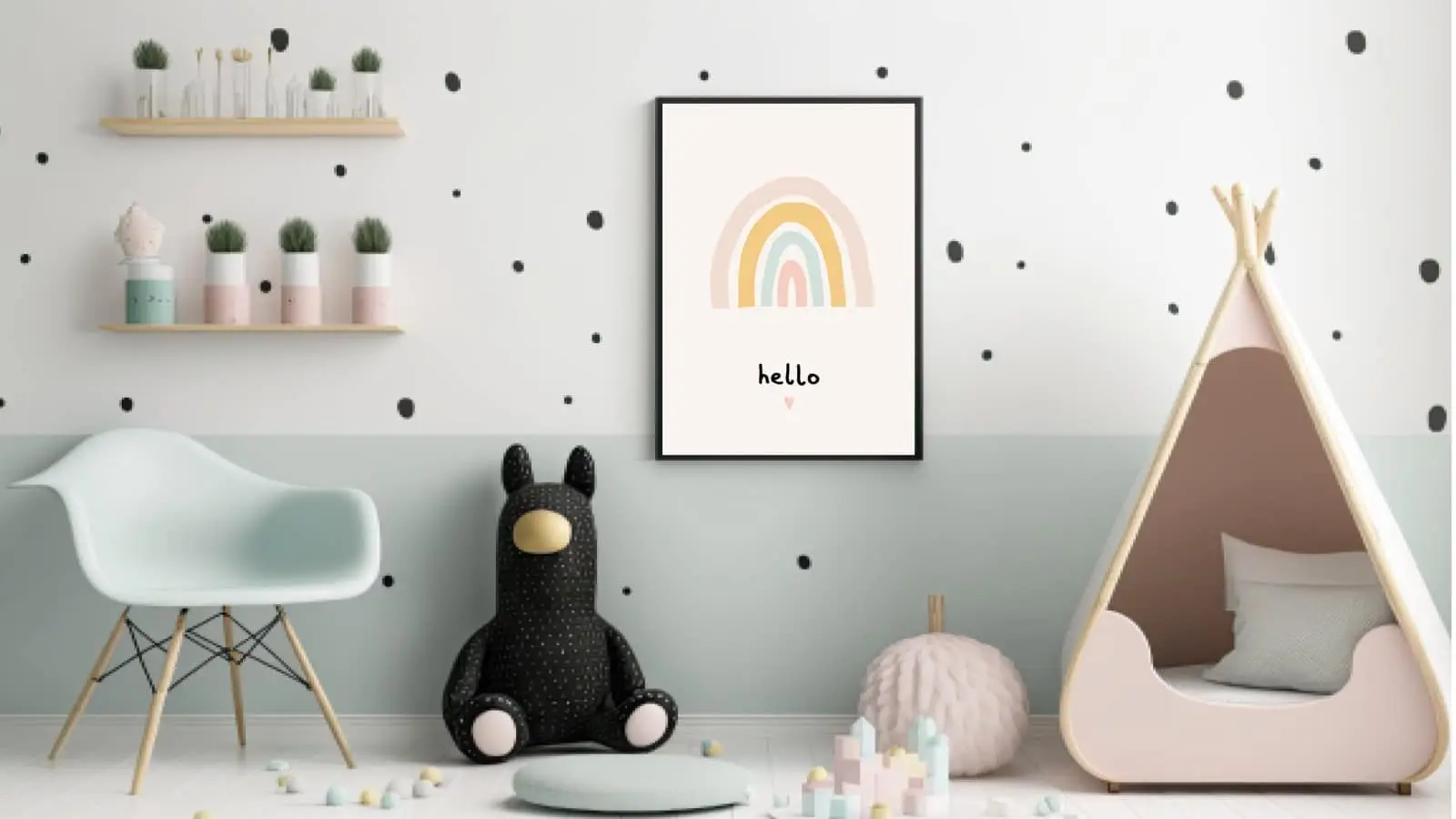 Gentle Rainbow Hello Plakat