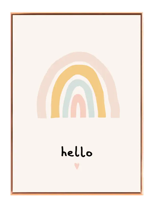 Gentle Rainbow Hello Plakat