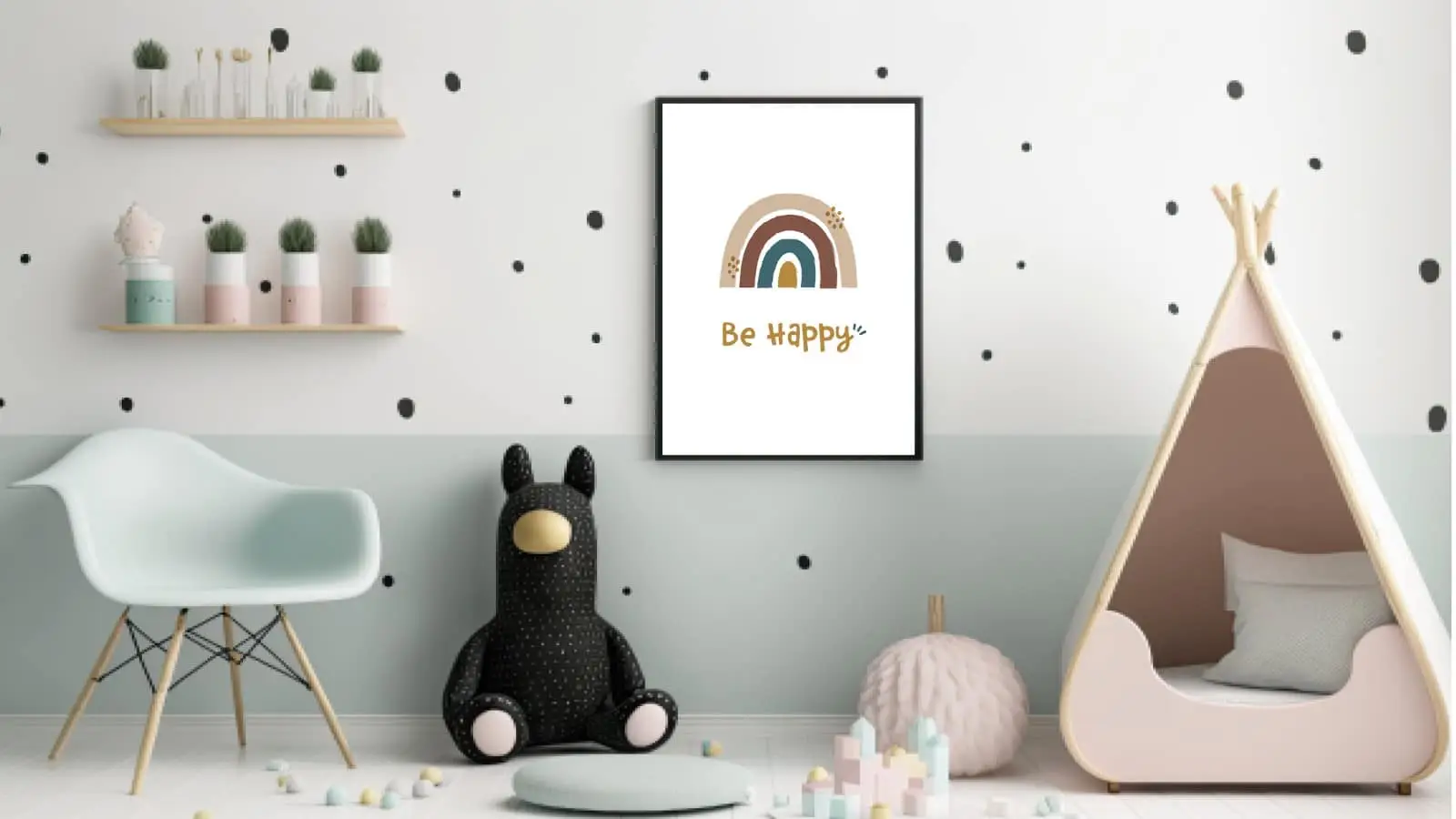 Happy Rainbow Positive Quote Plakat