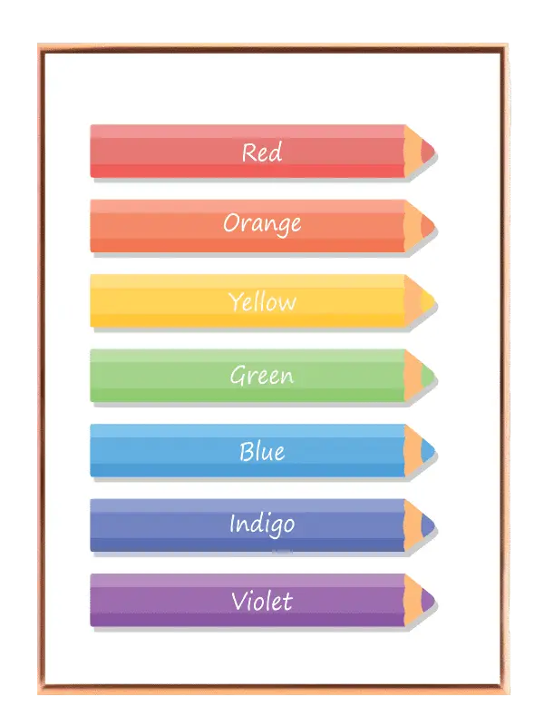 Playful Color Pencil Rainbow Plakat