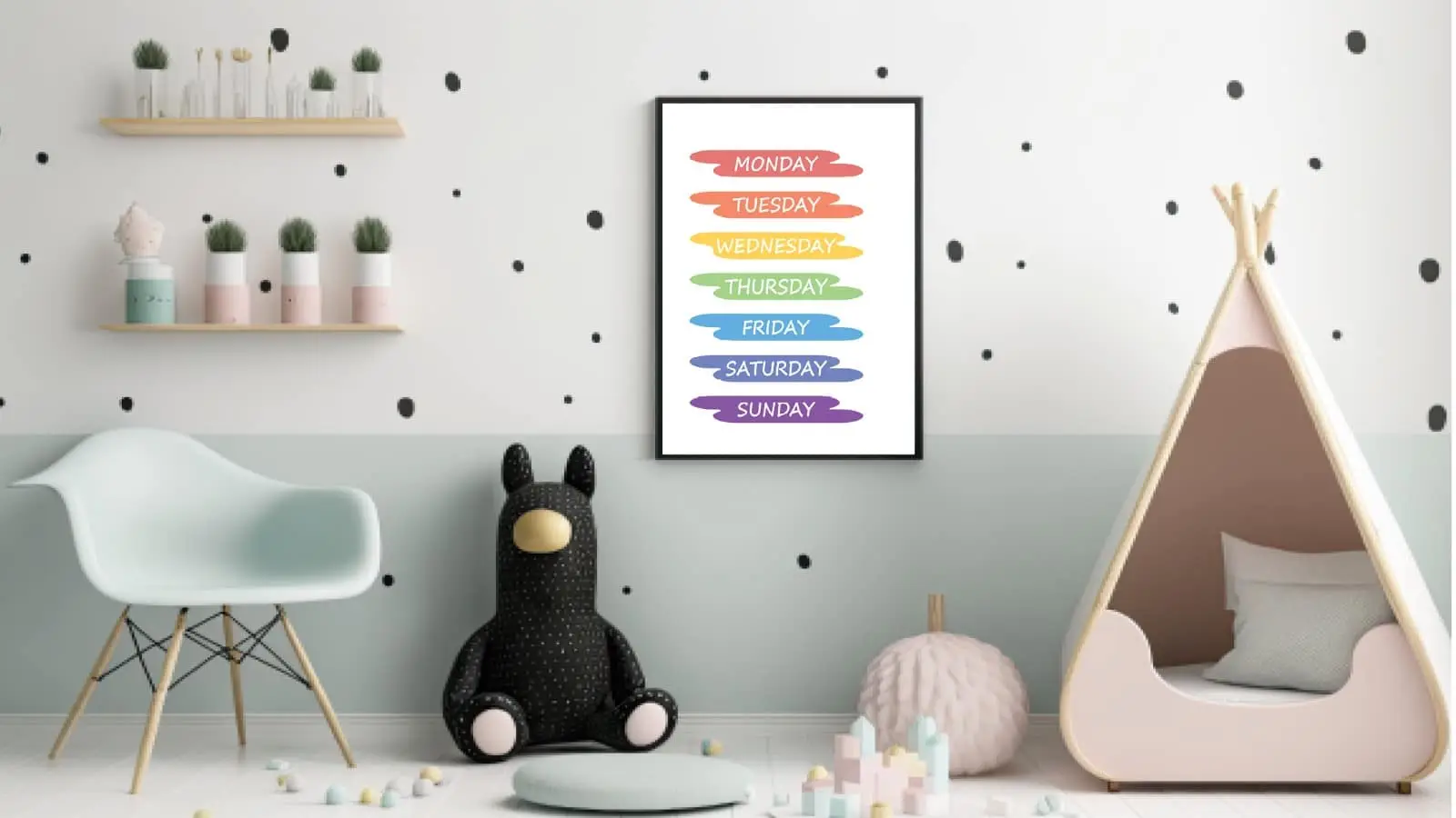 Playful Days Of Week Plakat