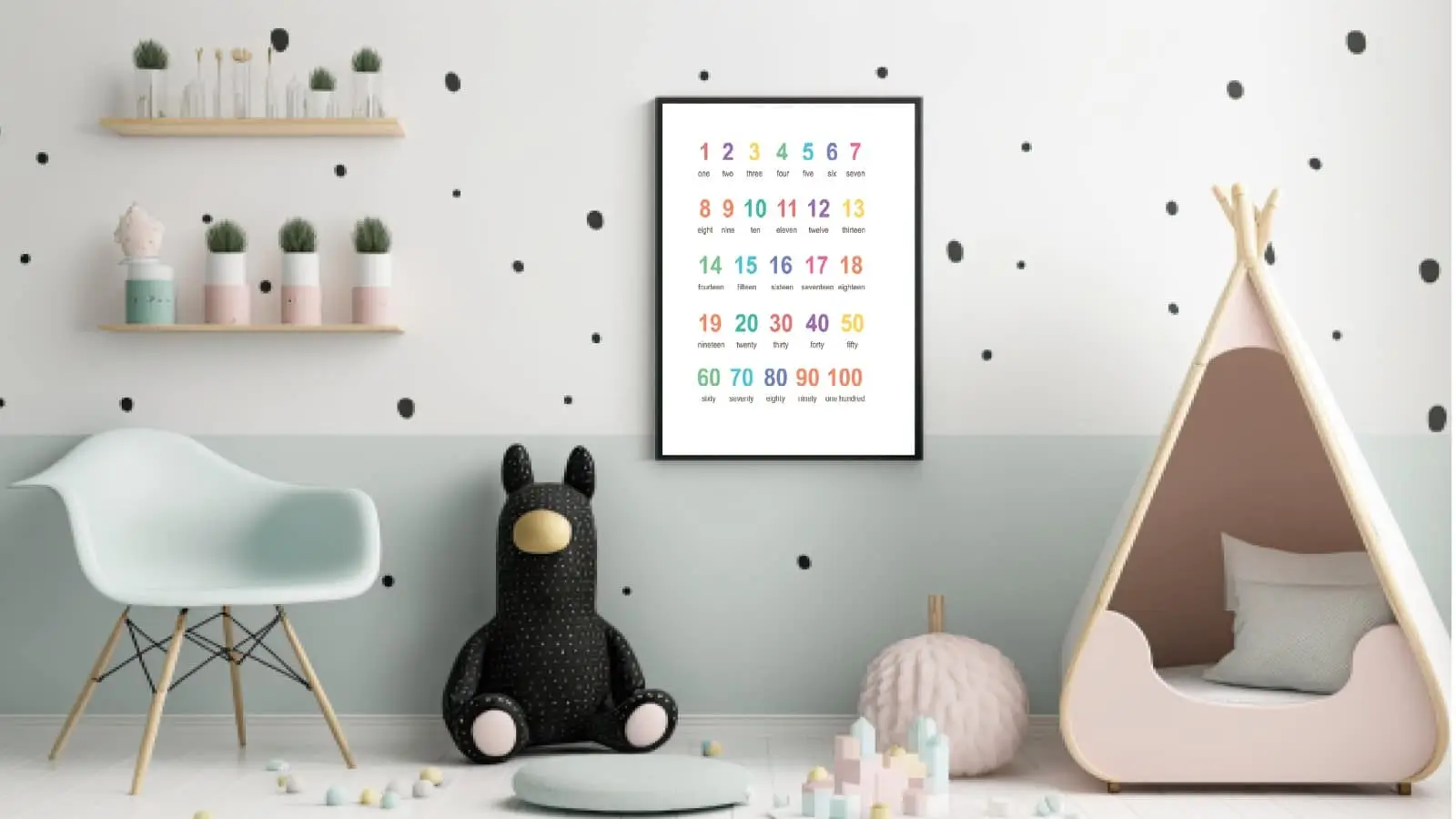 Colorful Learning Numbers Plakat