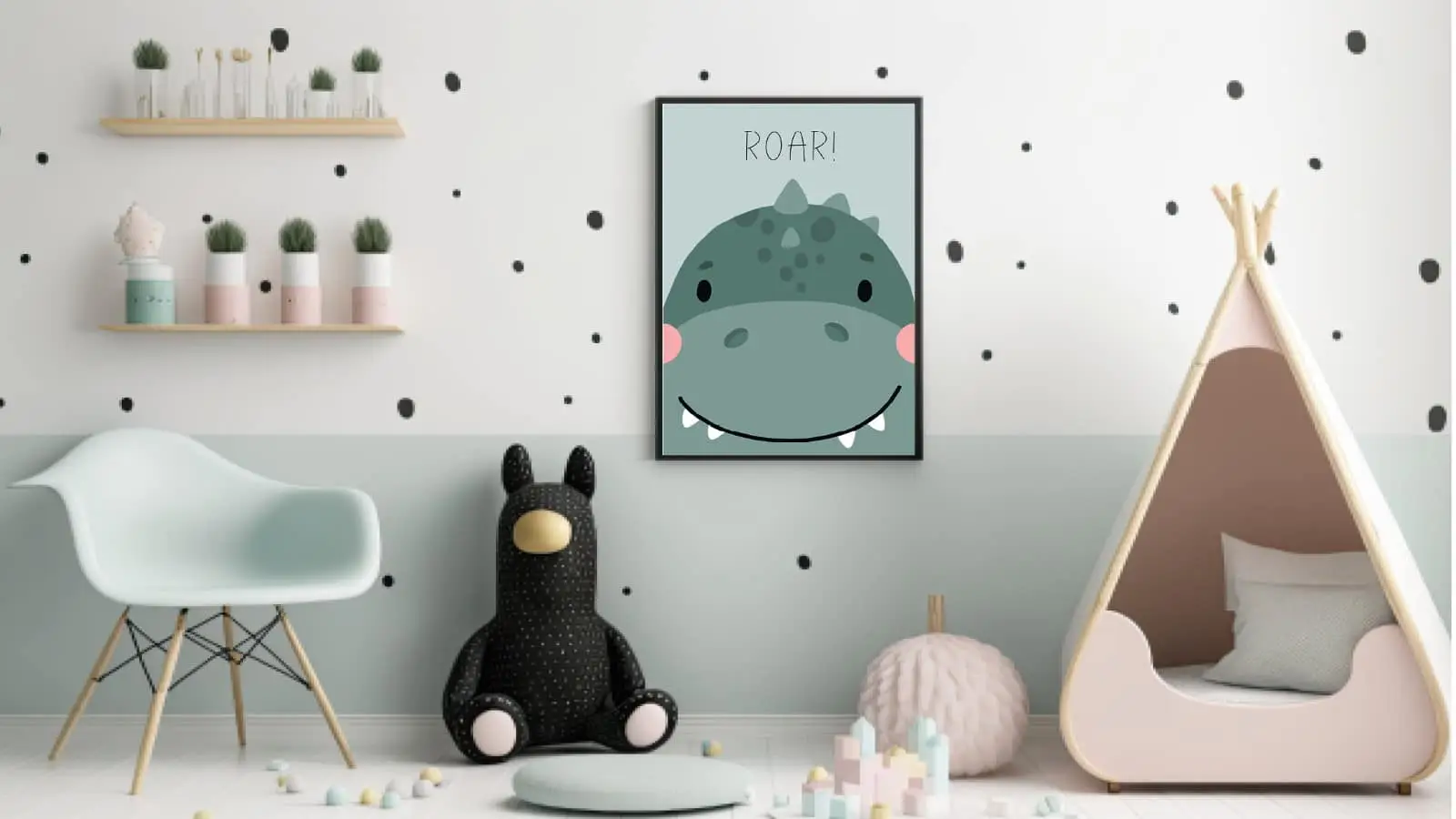 Gentle Happy Dinosaur Friend Plakat