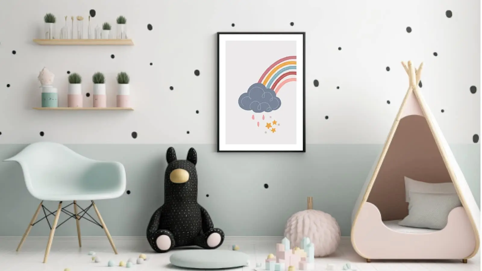 Gentle Rainbow And Cloud Plakat