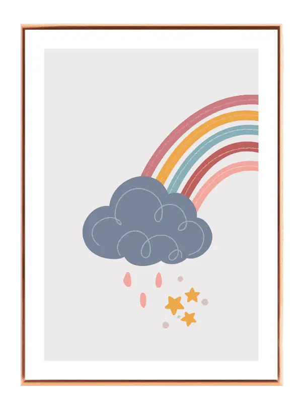 Gentle Rainbow And Cloud Plakat