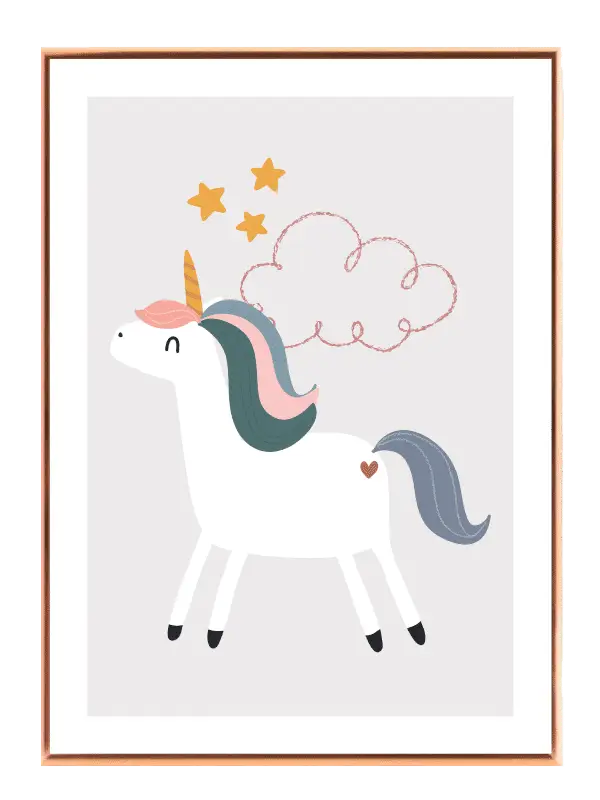 Playful Magical Unicorn Plakat