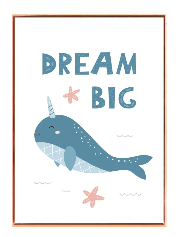 Dreamy Narwhal Ocean Adventure Plakat