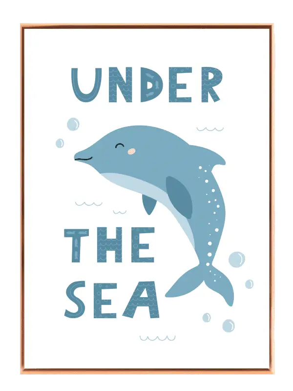 Gentle Dolphin Underwater Plakat