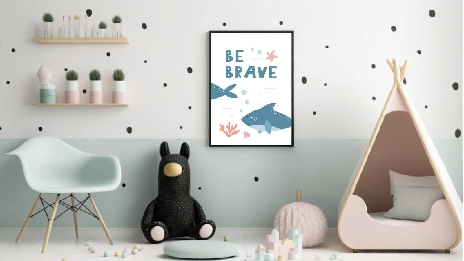 Be Brave Ocean Friends Plakat