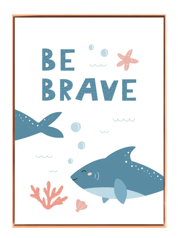 Be Brave Ocean Friends Plakat