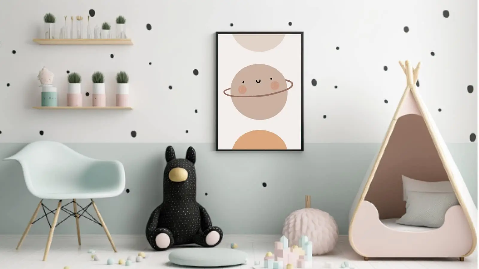 Cozy Smiling Planet Plakat