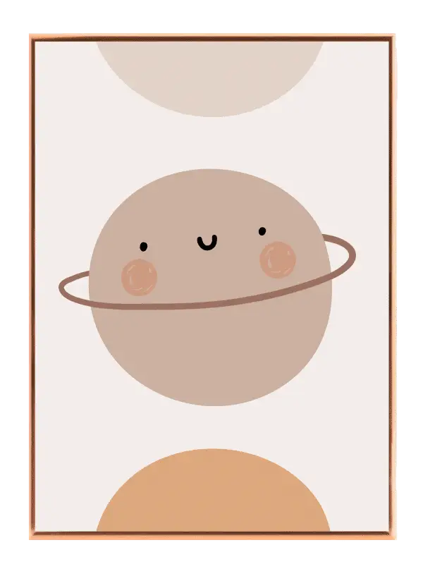 Cozy Smiling Planet Plakat