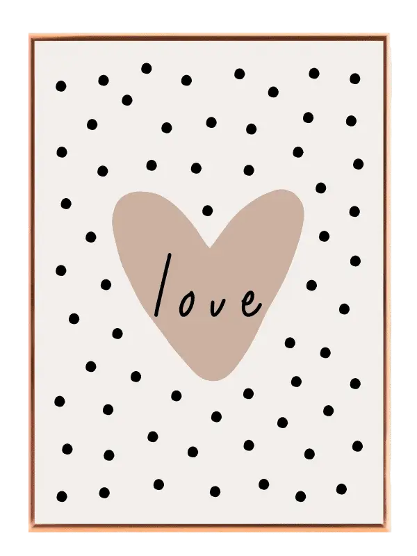 Gentle Love Heart Quote Plakat