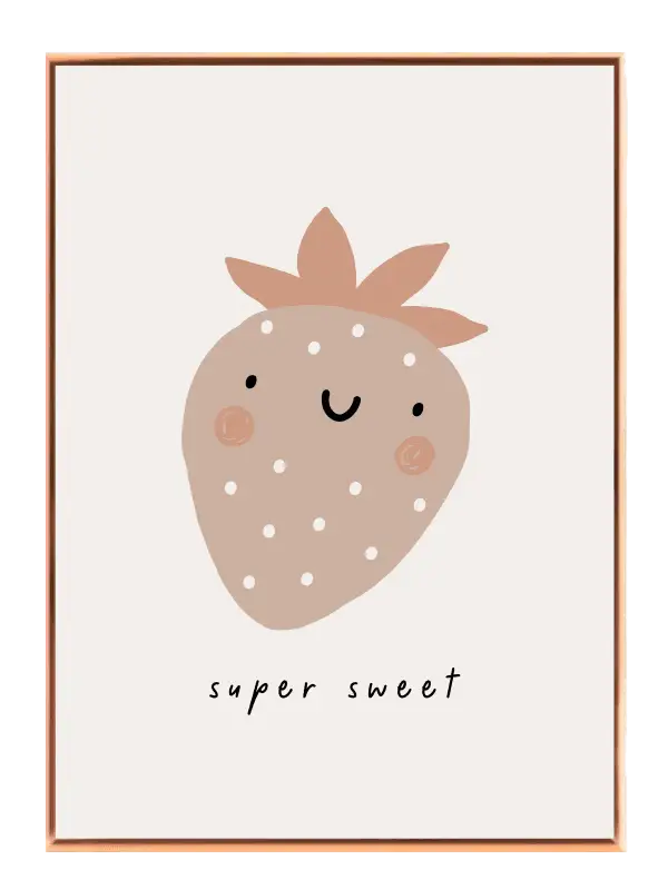Gentle Smiling Strawberry Plakat