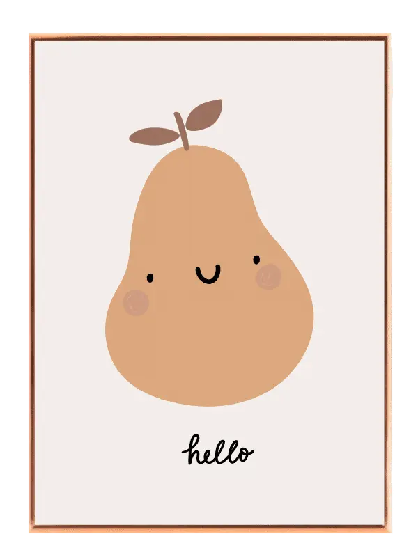 Happy Little Pear Character Plakat