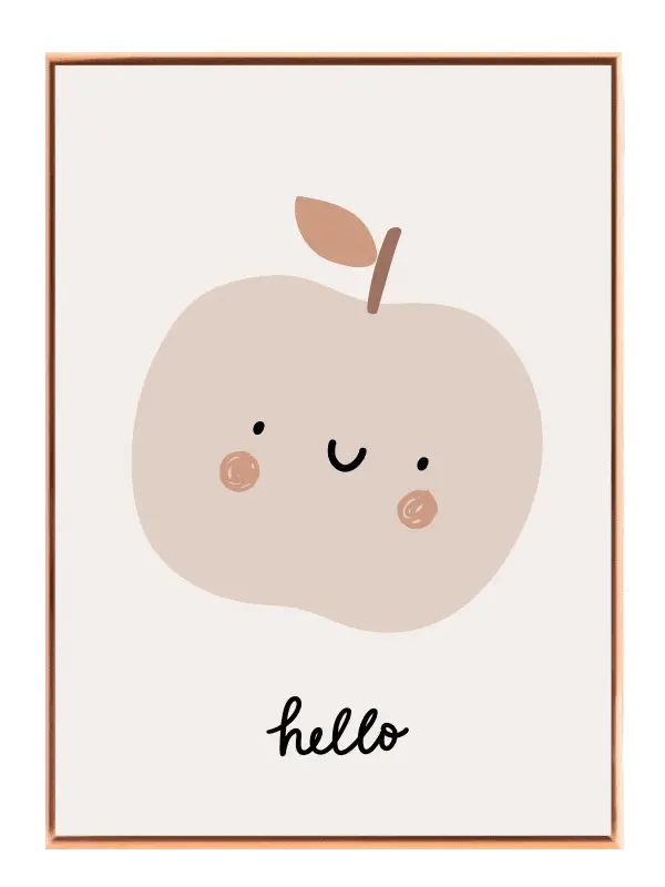 Gentle Smiling Apple Plakat