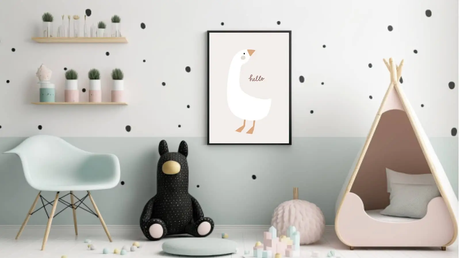 Gentle White Goose Greeting Plakat