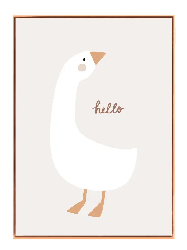 Gentle White Goose Greeting Plakat