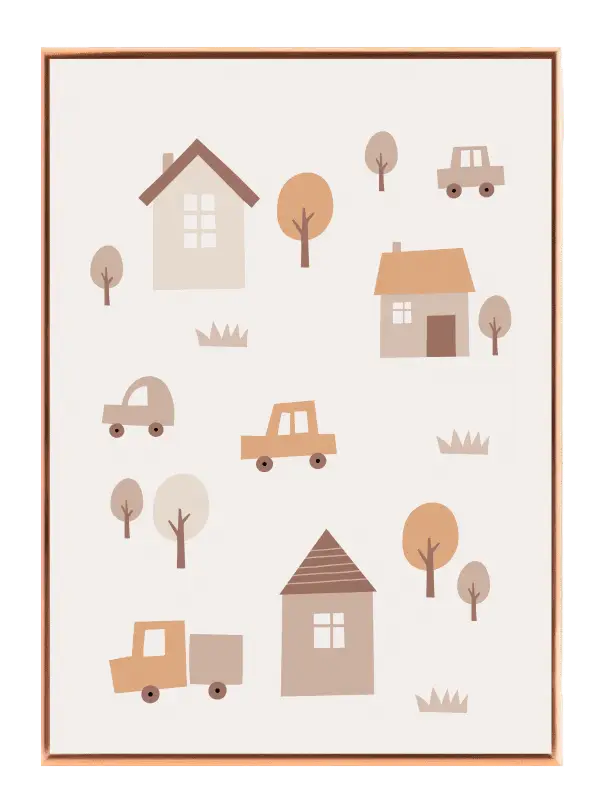 Gentle Cozy Cars And Homes Plakat